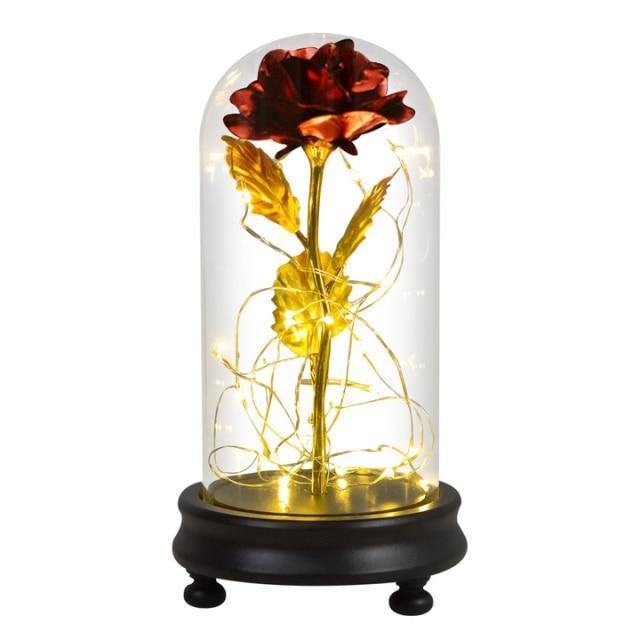 Colorful LED Crystal Glass Rose Lantern-xinru