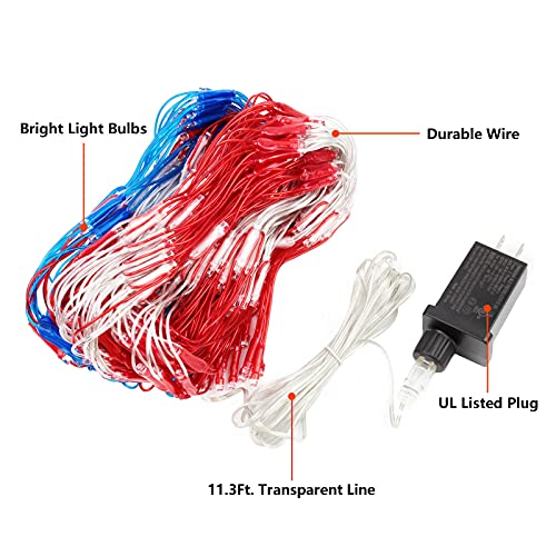 Upgraded Super Larger Size American Flag Lights July 4th Patriotic-xinru