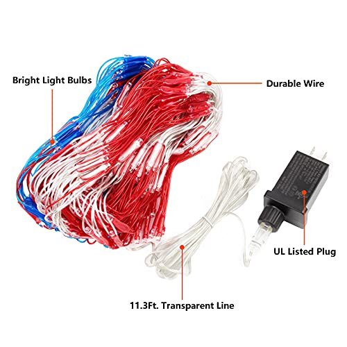 Upgraded Super Larger Size American Flag Lights July 4th Patriotic-xinru