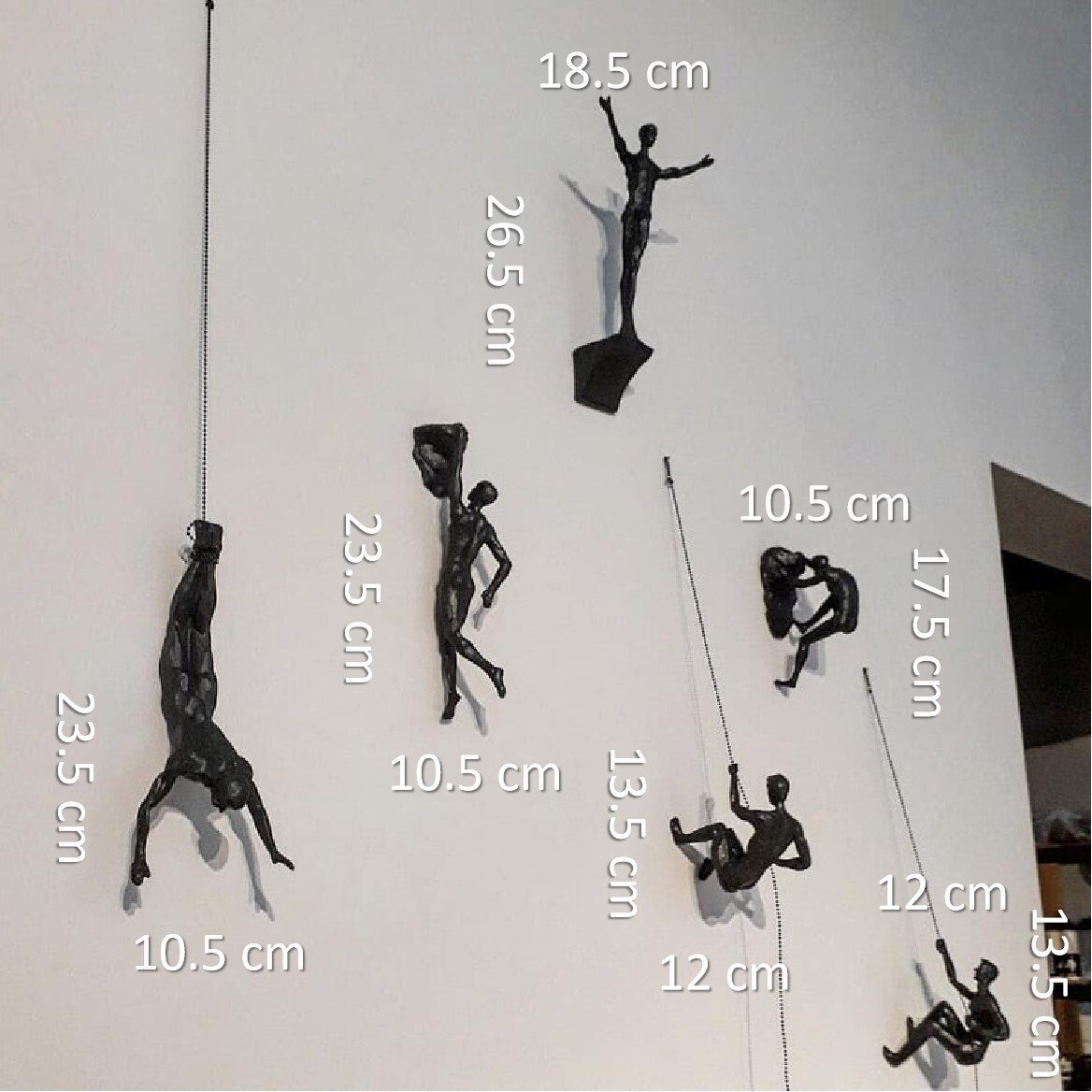 Climbing Man Wall Art Sculpture Vintage Resin Creative Hanging-xinru