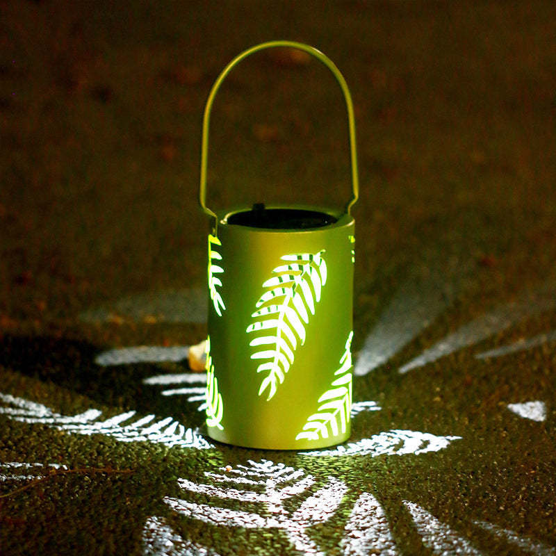 Solar Waterproof Iron Hollow Leaf Design LED Outdoor Decorative Light-xinru