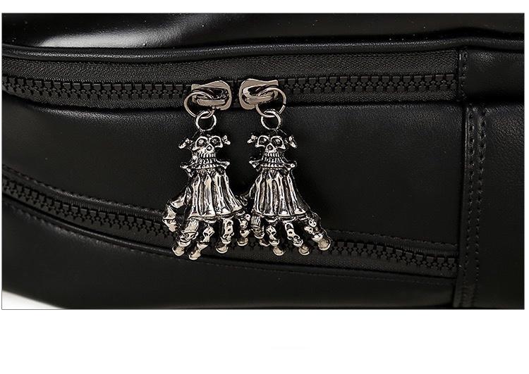3D Leather Skull Backpack-xinru shop