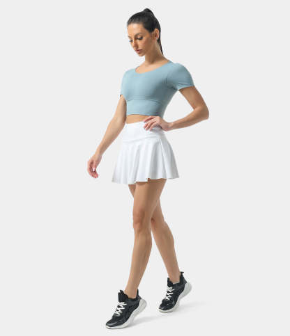 Women's Athletic High Waisted Tennis Skirts With Pockets-xinru shop