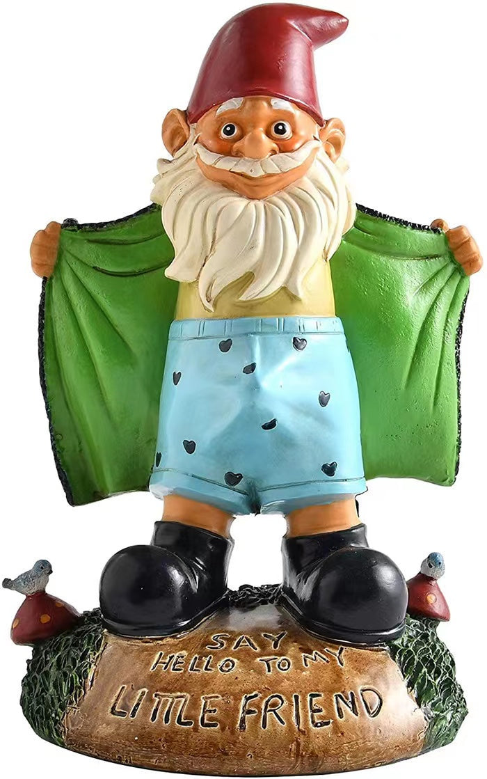 Funny Resin Figurines Naughty Garden Gnome Garden Decoration Statue Gnome-xinru