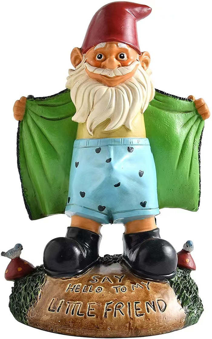 Funny Resin Figurines Naughty Garden Gnome Garden Decoration Statue Gnome-xinru