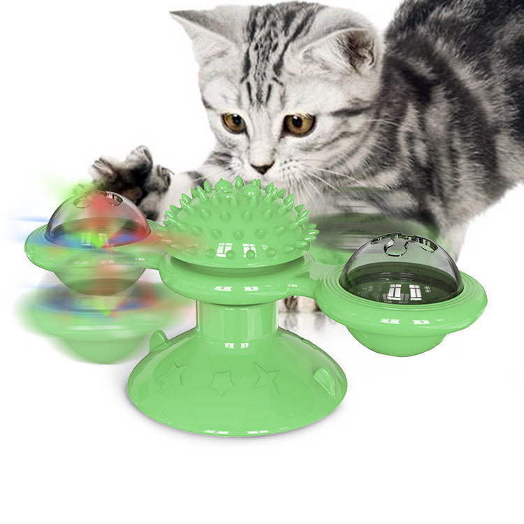 Cat Puzzle Windmill Spinning Toy With Suction Cup-xinru