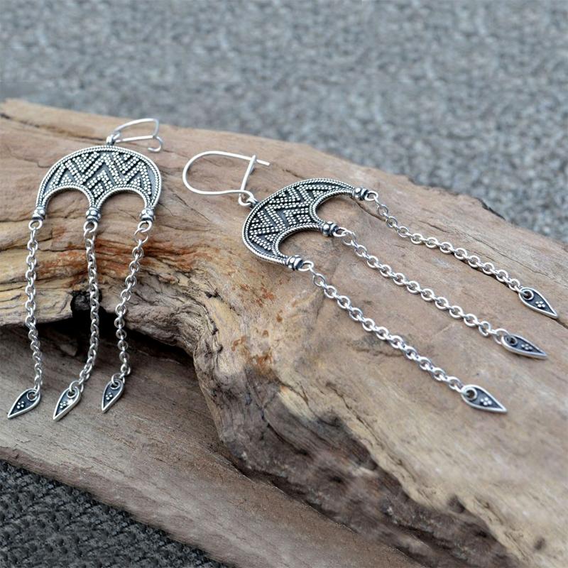 Lunitsa Earrings - Sterling Silver-xinru shop