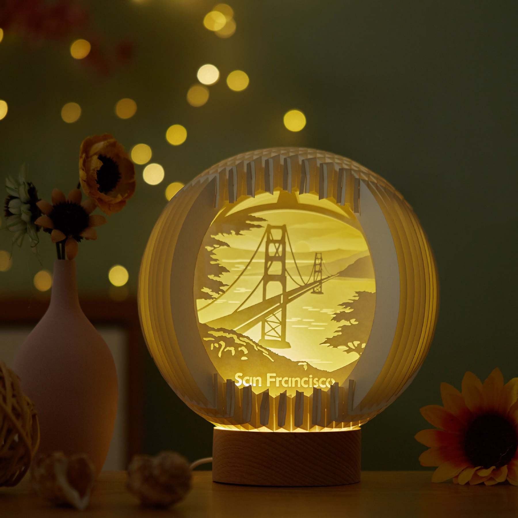 Paper Art Light And Shadow DIY Handmade Creative Paper Carving Lamp-xinru