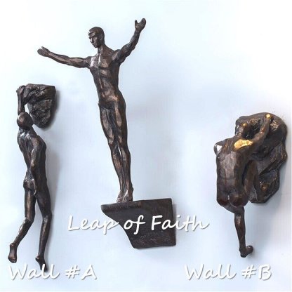 Climbing Man Wall Art Sculpture Vintage Resin Creative Hanging-xinru