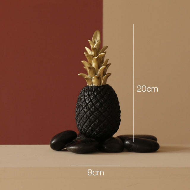 Nordic Light Luxury Ceramic Pineapple Golden Creative Home Accessories-xinru