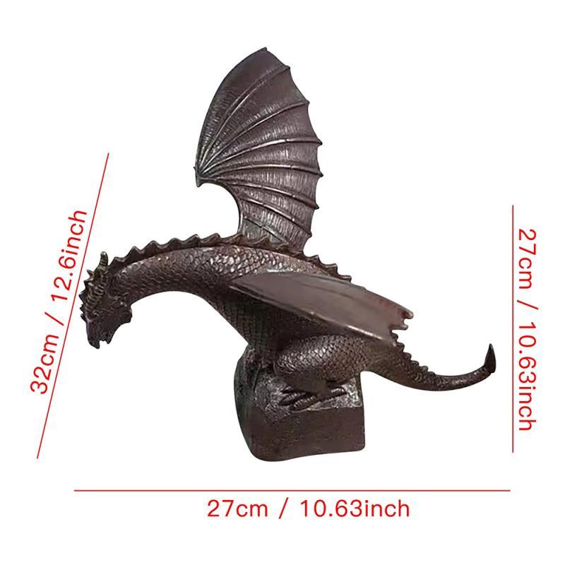 Creative Garden Water Fountain Water Spray Dragon Statue Resin Waterscape Sculpt-xinru
