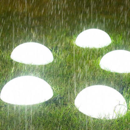 Solar 5 Half Ball LED Outdoor Garden Decorative Lawn Plug Light-xinru