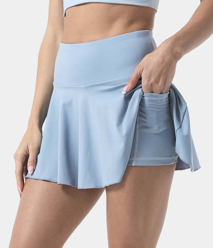 Women's Athletic High Waisted Tennis Skirts With Pockets-xinru shop