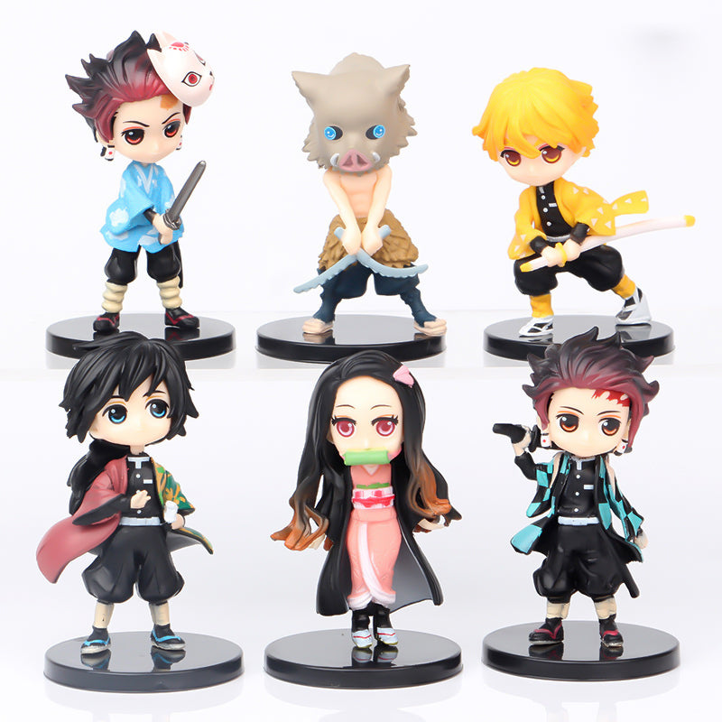 Anime Demon Slayer Figure Kimetsu No Yaiba Figure Tanjirou Kamado 7cm-xinru