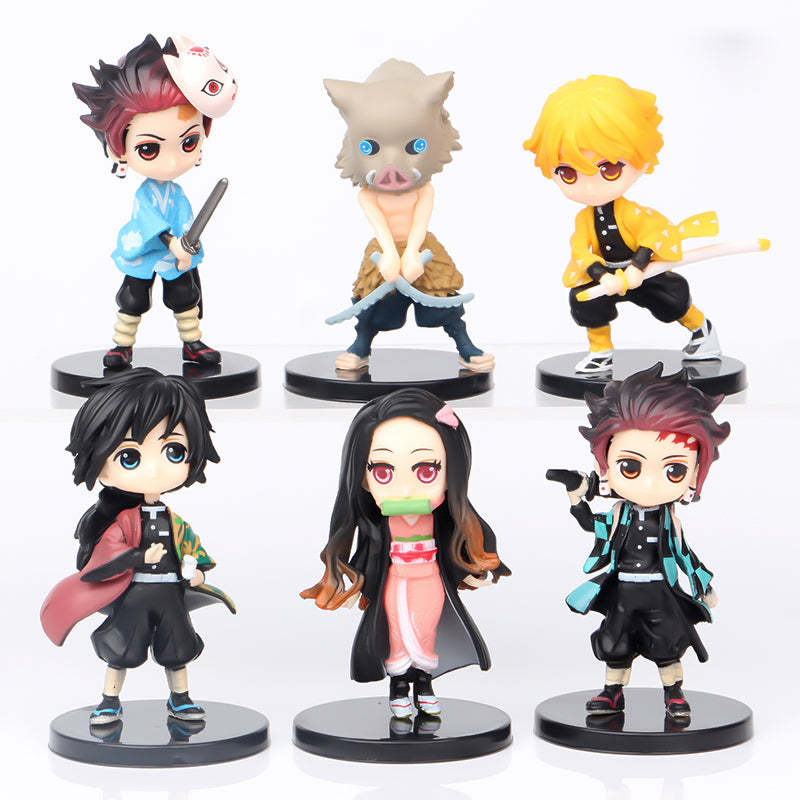 Anime Demon Slayer Figure Kimetsu No Yaiba Figure Tanjirou Kamado 7cm-xinru