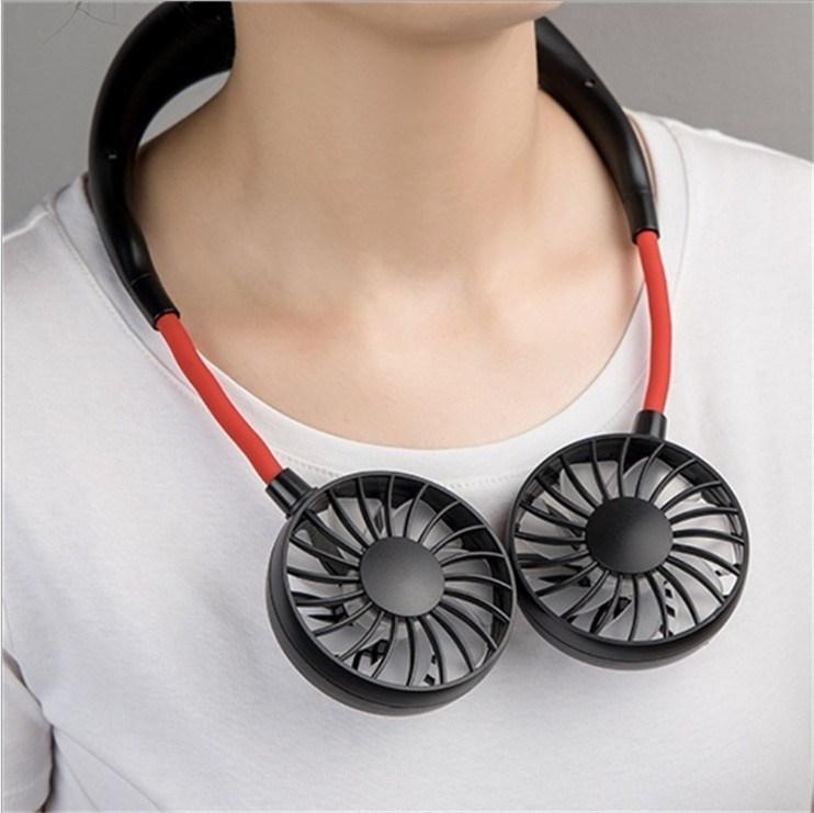 Portable Neck Rechargeable Hands-Free Personal Cooling Fan-xinru