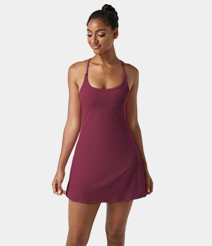 Women's Exercise Workout Dress With Phone Pocket-xinru shop