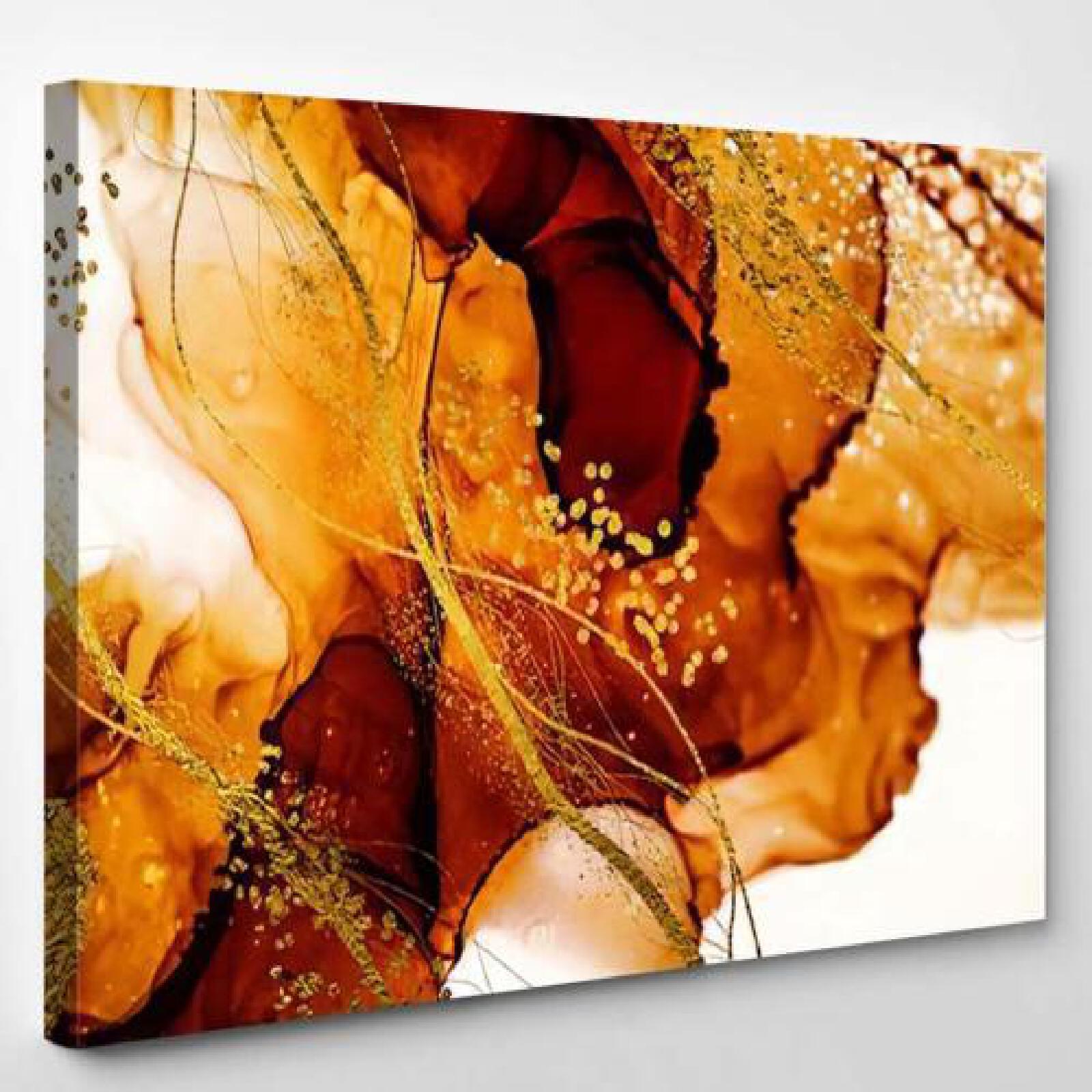 Exotic Art Golden Swirl Artistic Design-xinru shop