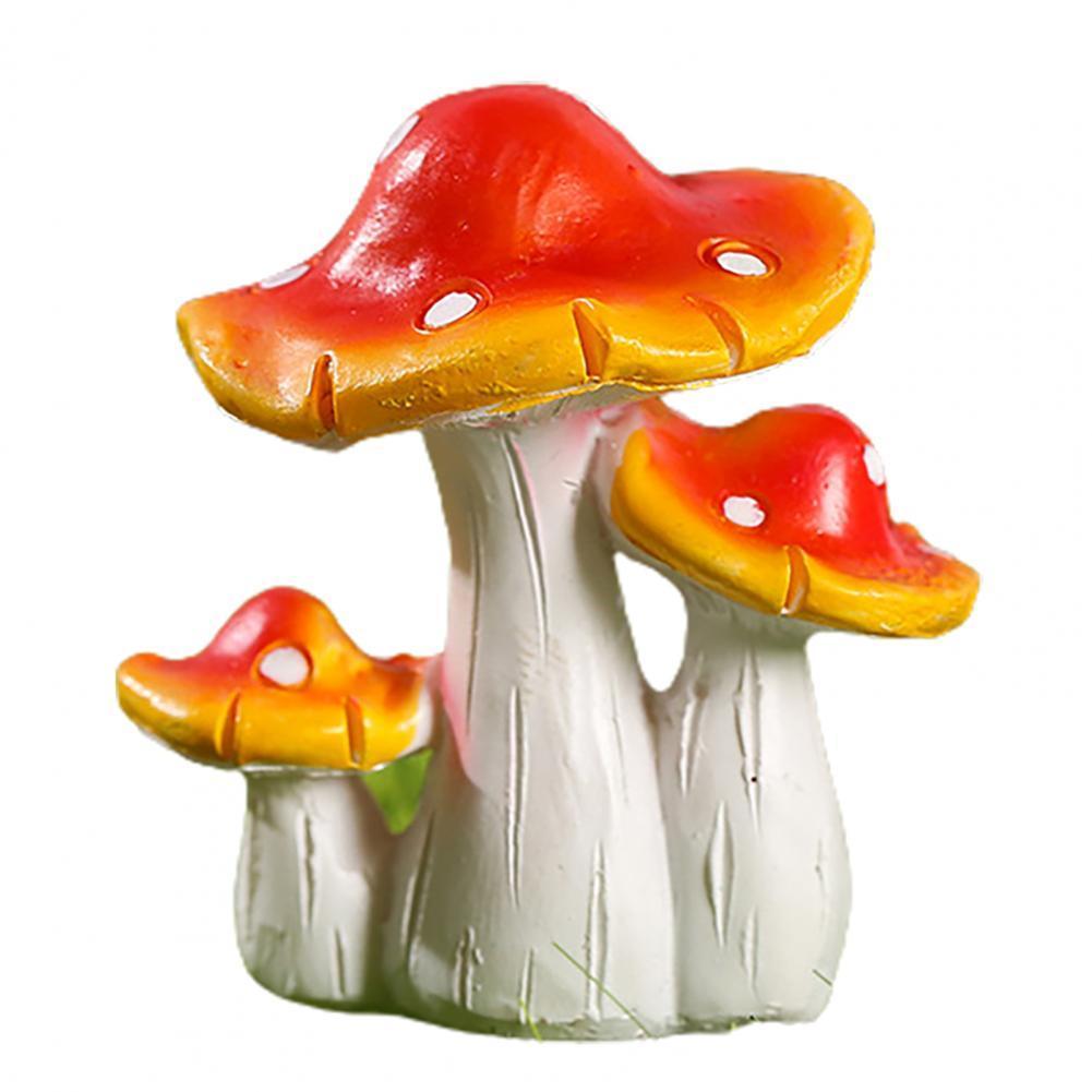 Desktop Ornament Realistic Looking Creative Resin Mini Artificial Mushroom Statue-xinru