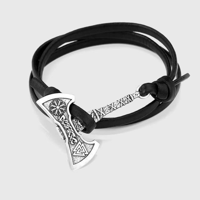 Multi-Viking Style Berserker's Axe Stainless Steel Bracelet-xinru