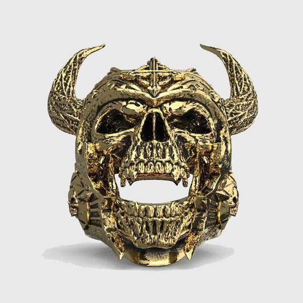 Viking Warrior Skull Ring Stainless Punk Nordic God-xinru