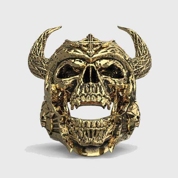 Viking Warrior Skull Ring Stainless Punk Nordic God-xinru