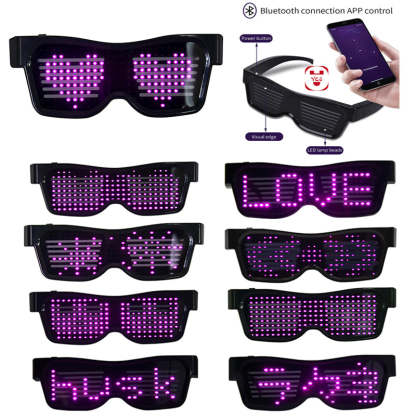 LED Glasses Customizable BT Colorful Light Glow Glasses Music Festival-xinru