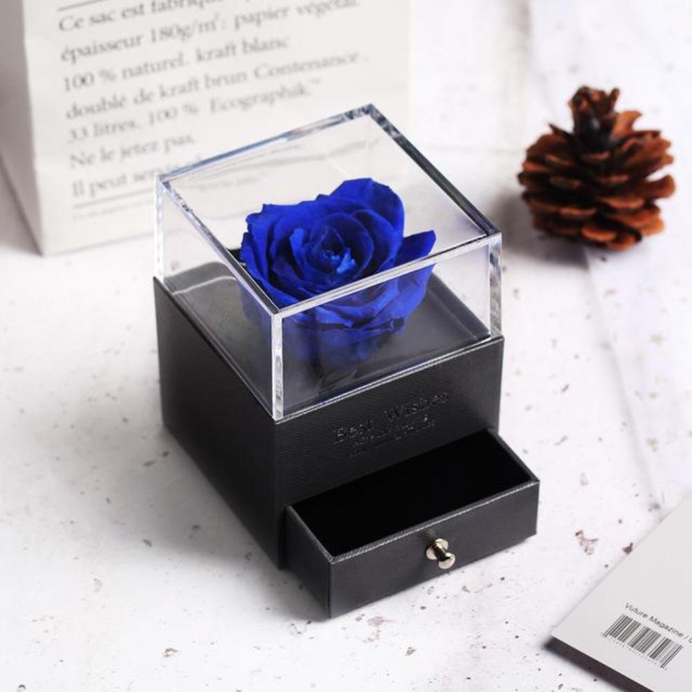 Immortal Preserved Rose Teddy Bear Box Display-xinru