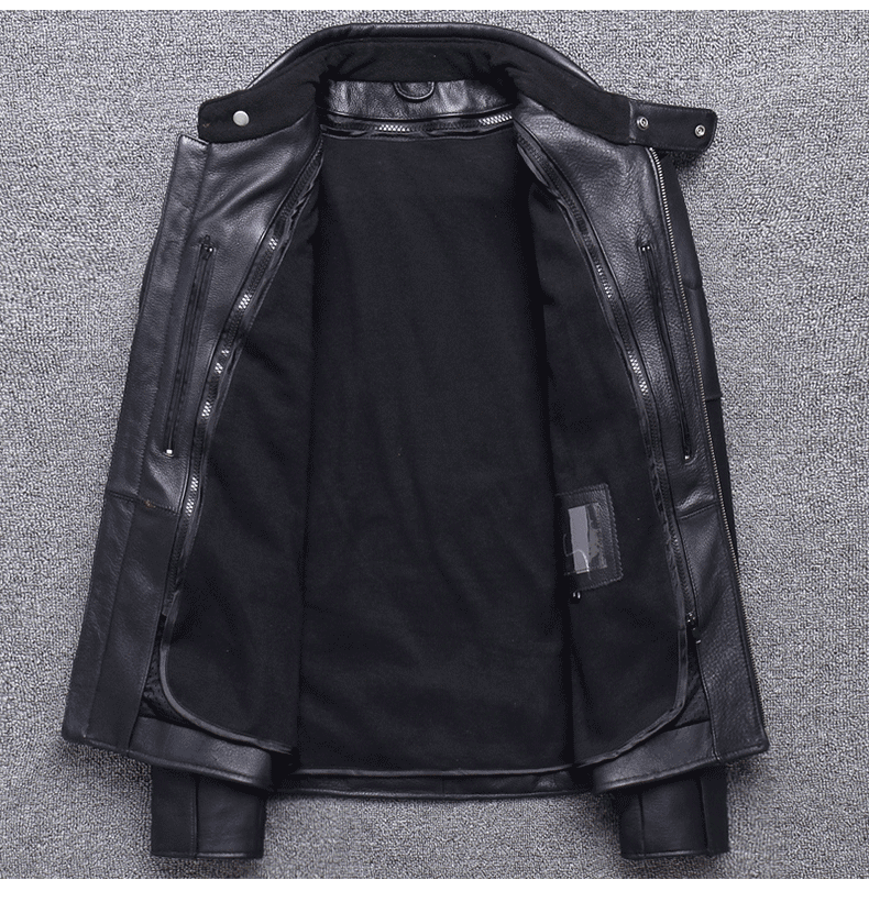 Motorcycle Skull Leather Jacket-xinru shop