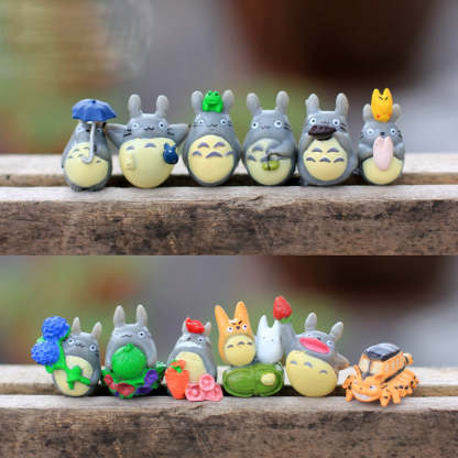 Totoro Figurines Model Statue Mini Toy Flower Pot Garden Decorations Holiday Gifts-xinru