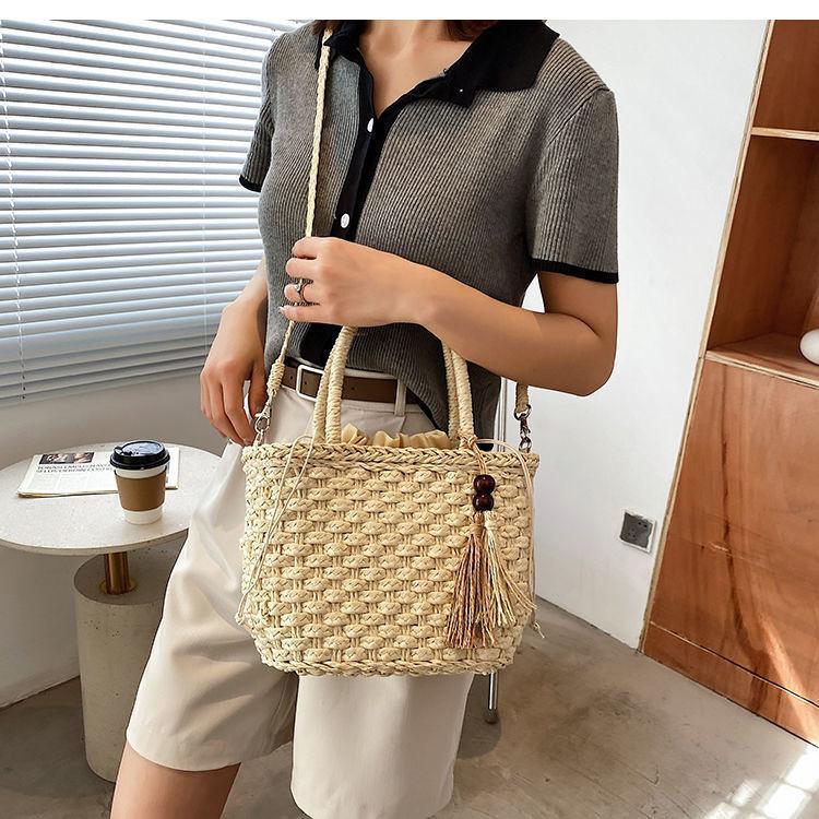 ウーブンバッグトートバッグショルダーバッグ-xinru shop