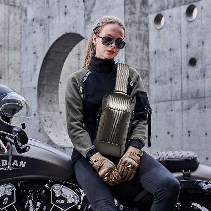 New Carbon Fiber Streamline Anti-Theft Sling Bag-xinru