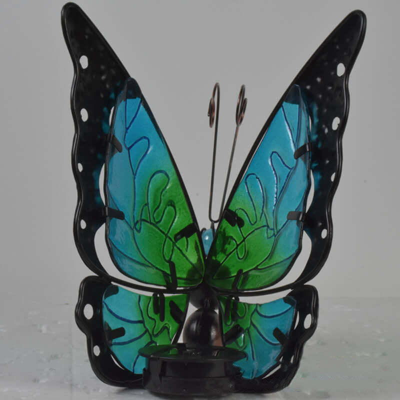 Solar Glass Butterfly Outdoor LED Decorative Garden Light-xinru