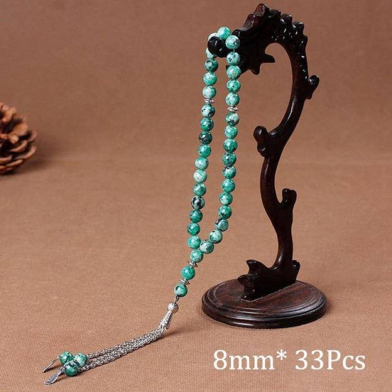 Natural Stone Agates Tassel Rosary Meditation Prayer Bead-xinru