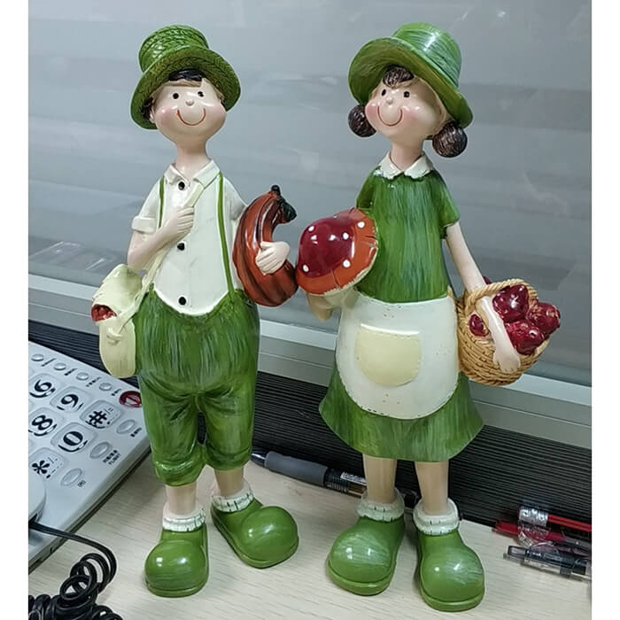 Resin Countryside Figurine Statues Garden Ornament-xinru