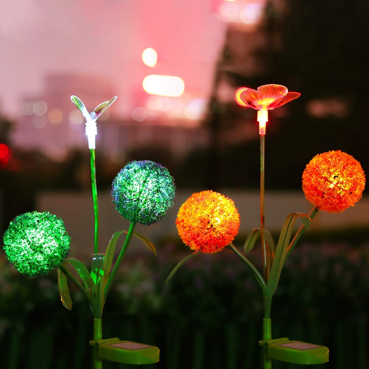 Outdoor Dandelion Flower Solar LED Light Pile Light Outdoor Garden Decoration-xinru