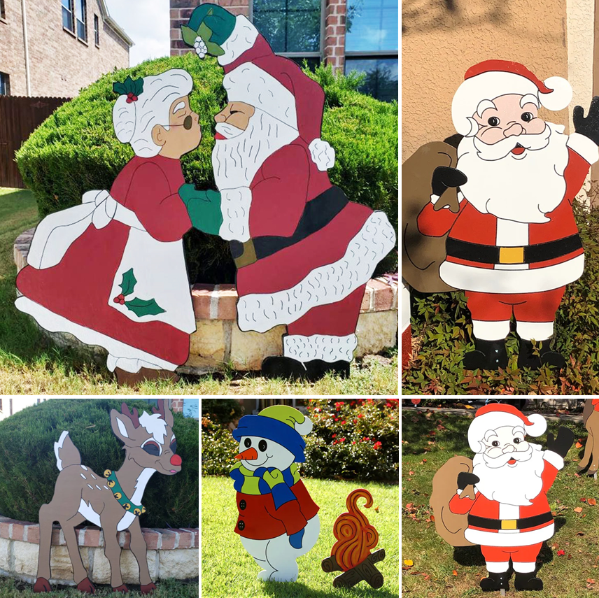 Surprise and Interesting Christmas Decoration-Christmas Yard Decoration Wood Art-xinru shop