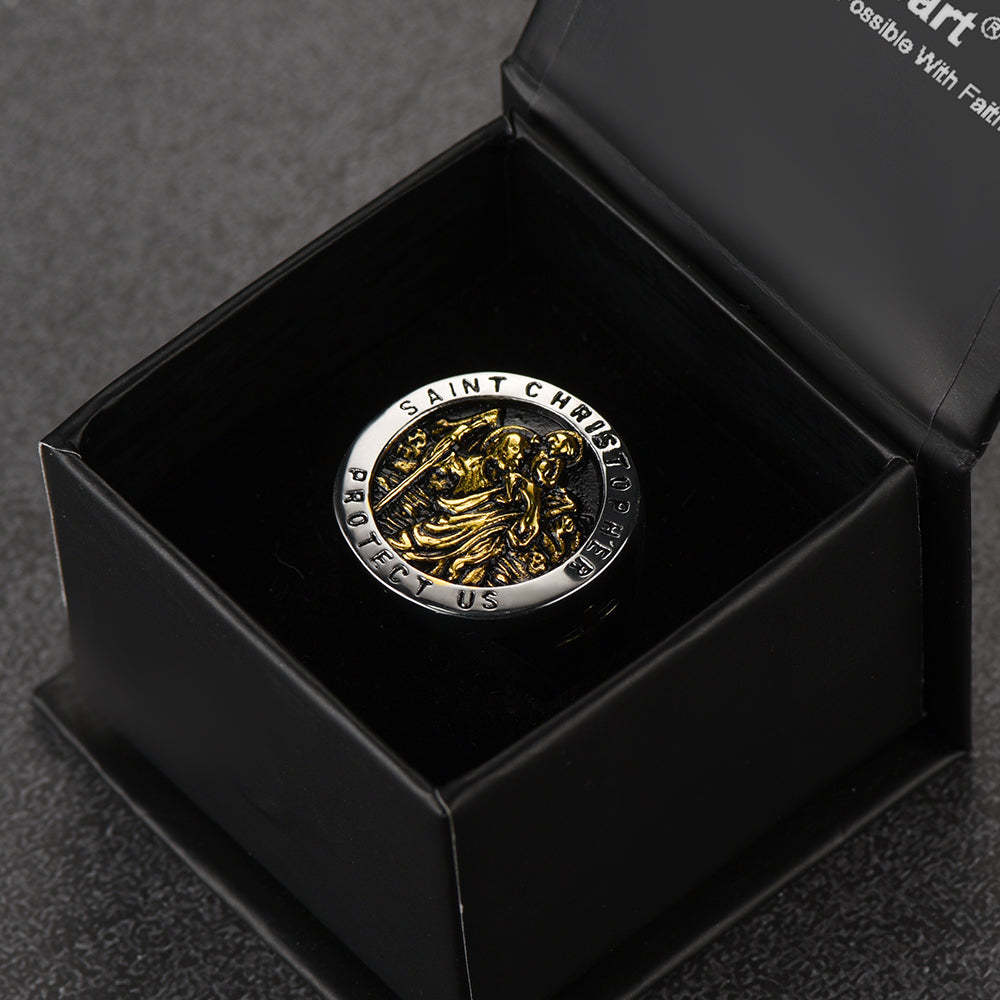 St. Christopher Ring Patron Saint of Travellers Ring-xinru