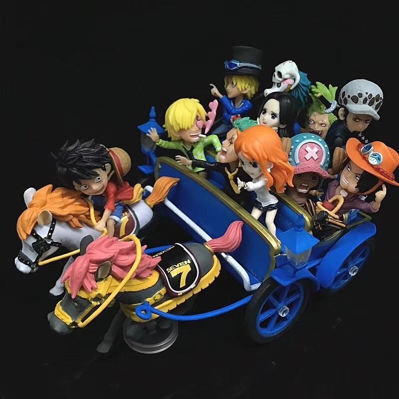 Funny Anime One Piece Characters On Horse Carriage-xinru