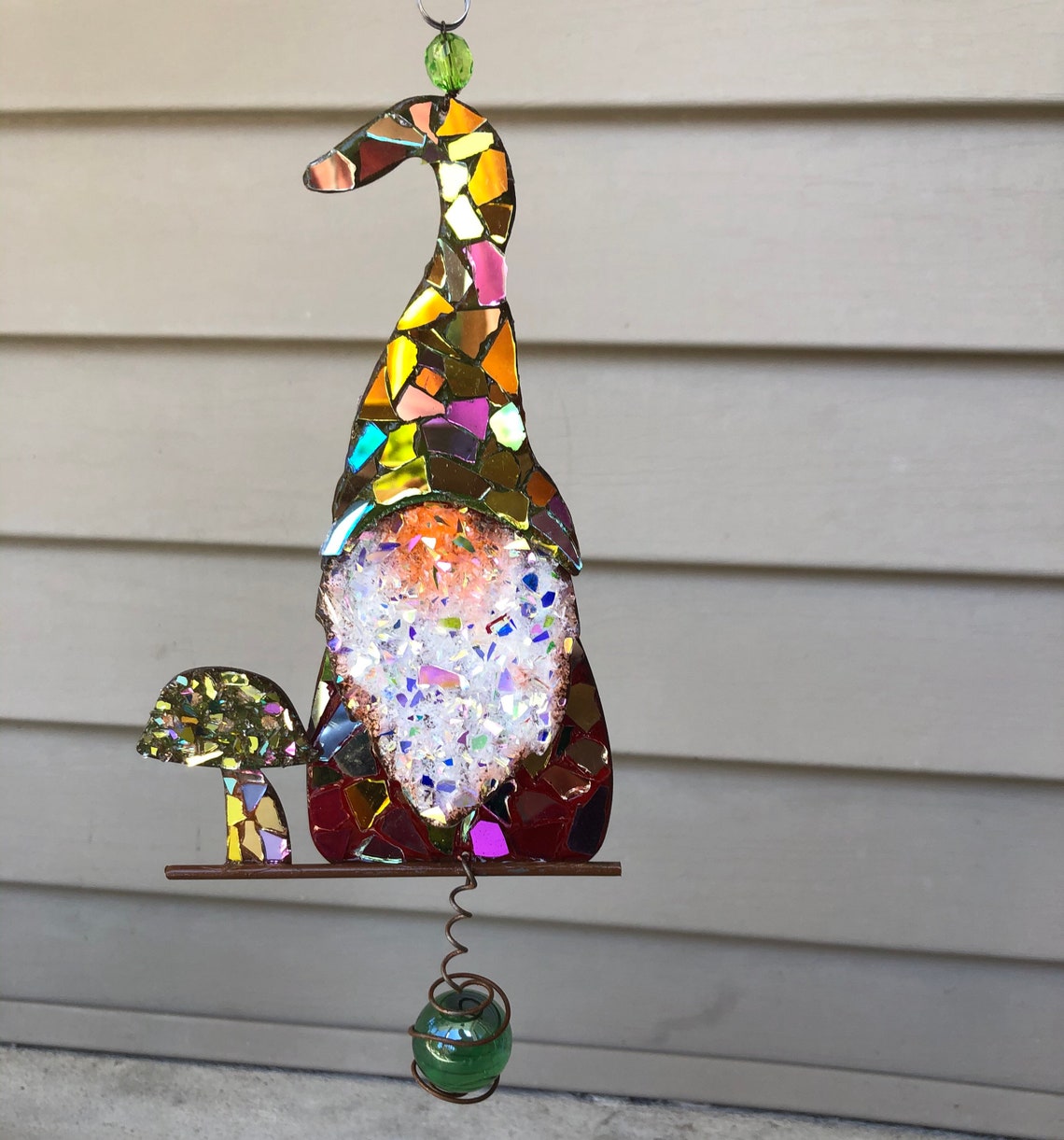 Gnome ..SunCatcher.. garden gnome.. garden art .. garden image 1