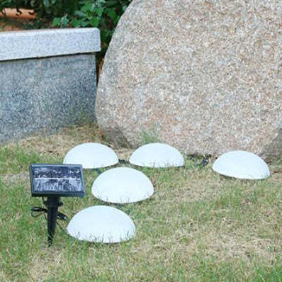 Solar 5 Half Ball LED Outdoor Garden Decorative Lawn Plug Light-xinru