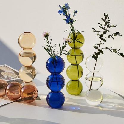 Nordic Creative Glass Bubble Vase Flower Arrangement-xinru