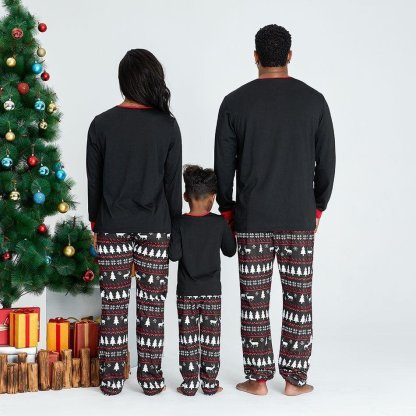 Plus Size Santa Hat Pattern Family Matching Pajamas Sets-xinru shop