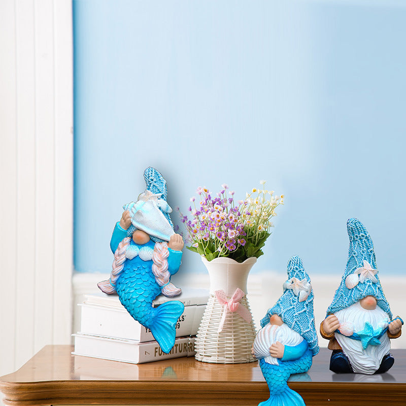 Cute Ocean Garden Gnome Statue-xinru