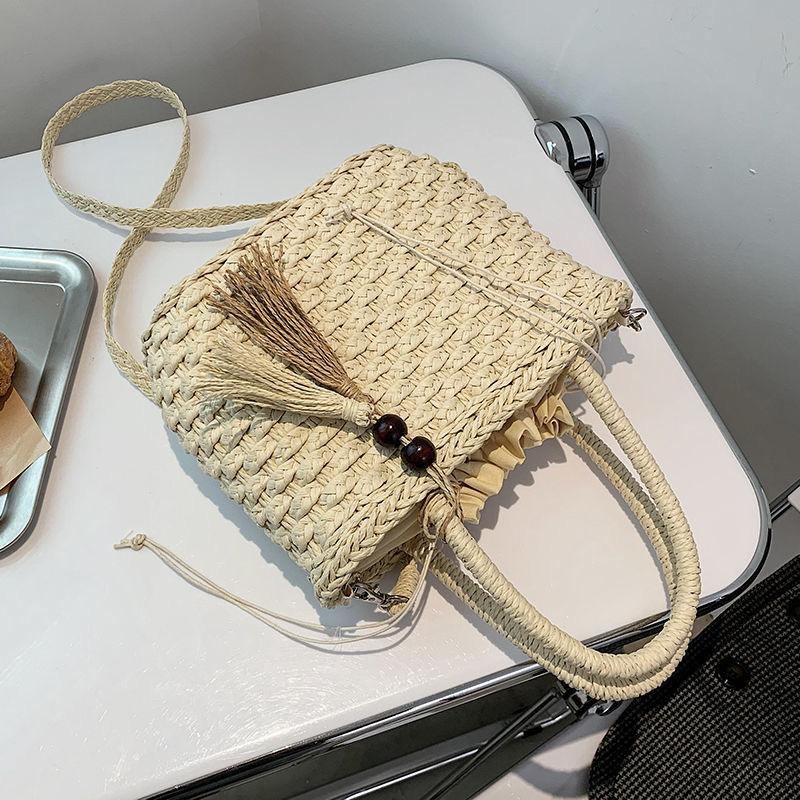 ウーブンバッグトートバッグショルダーバッグ-xinru shop