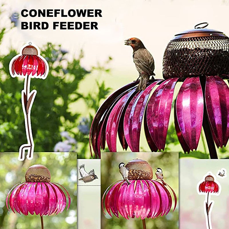 Coneflower Petal Shape Garden Bird Feeder-xinru