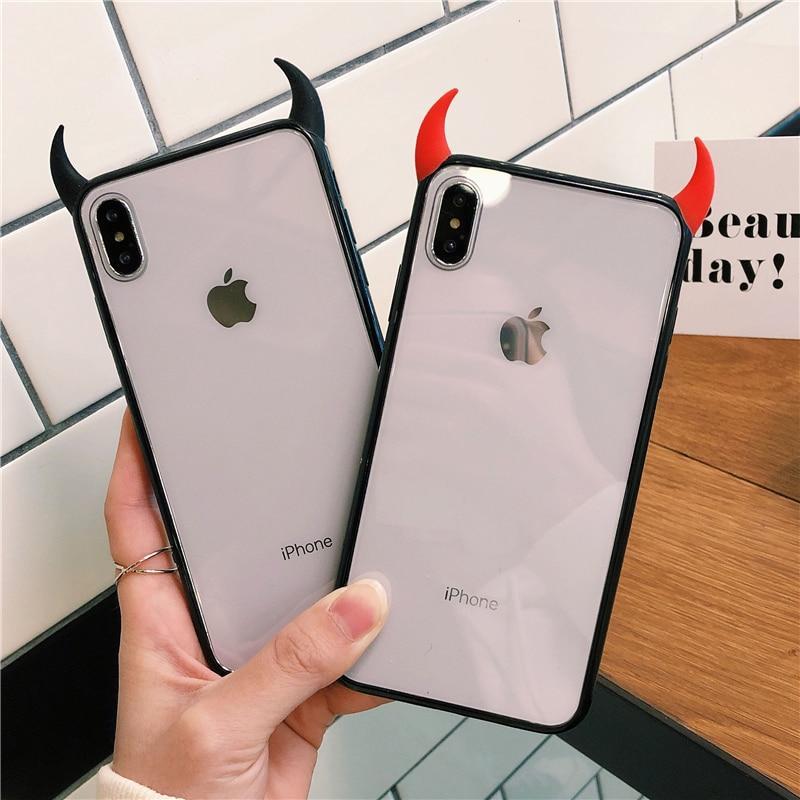 Cute Devil Horn Case-xinru