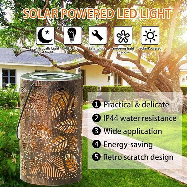 Solar Leaf Pattern Lantern Light-xinru shop