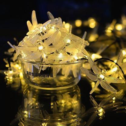 Outdoor Solar Dragonfly Waterproof LED Lights Festival Party Decoration-xinru