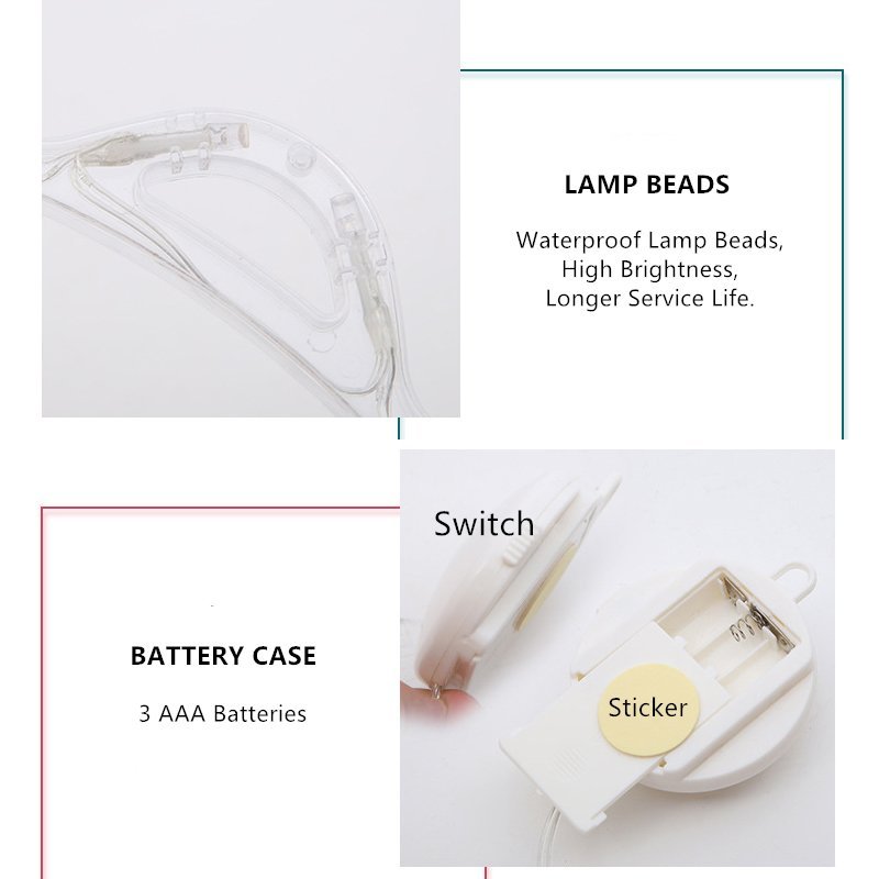 Christmas Lights LED Window Sucker Lamp Battery-Operated for Window Decorations-xinru shop